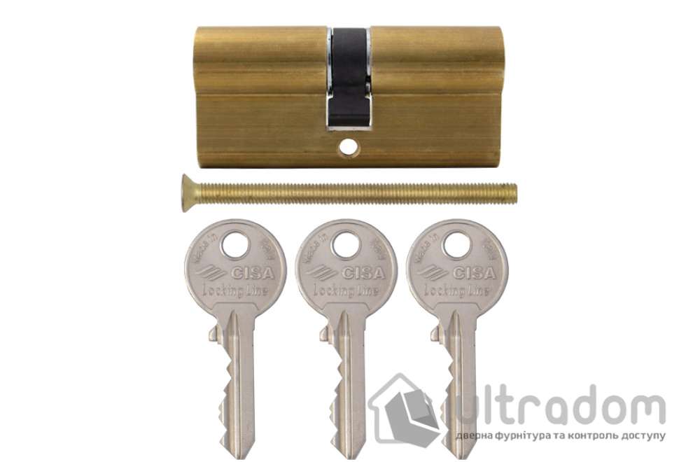 Цилиндр дверной CISA LL 08010 ключ-ключ, 80 мм