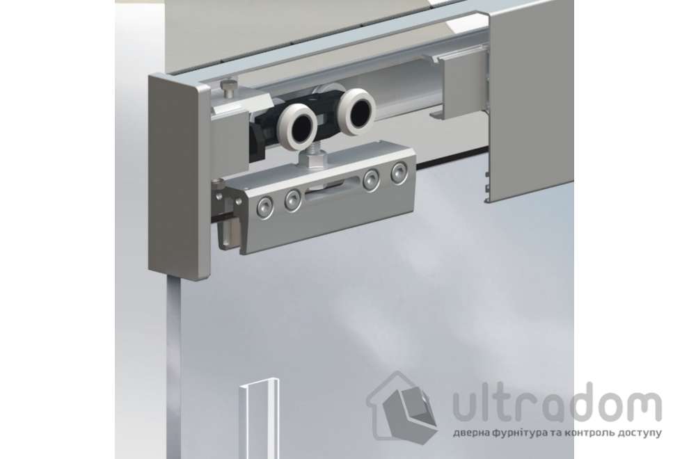 Комплект подвесной раздвижной системы для стеклянной двери Valcomp Herkules GLASS до 100 кг (213-370)