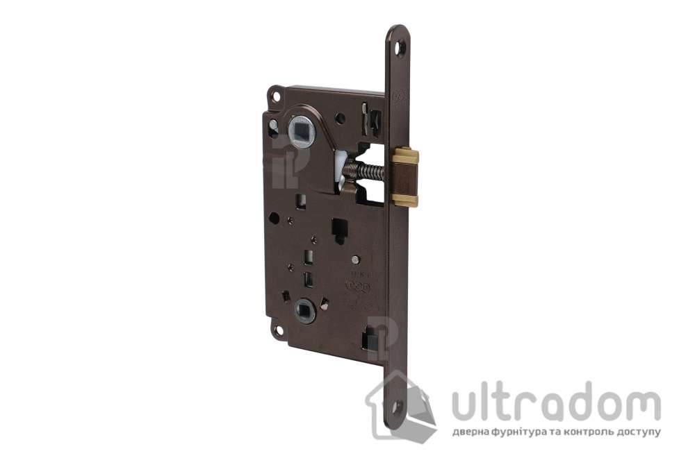 Врезной межкомнатный замок AGB Centro WC, 90/50 мм, бронза коричневая (B01013.50.22)