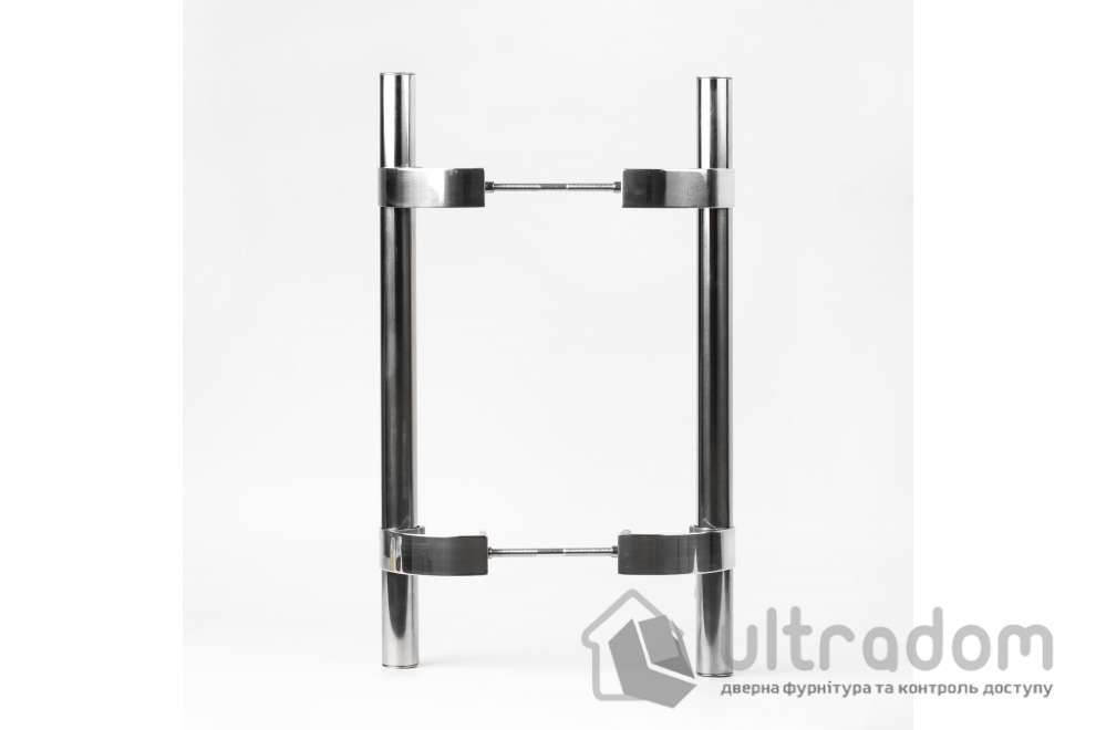 Ручка - скоба офисная ASTEX P-2 L500 D32 нержавеющая сталь/заглушка хром (P-2-St-SS)