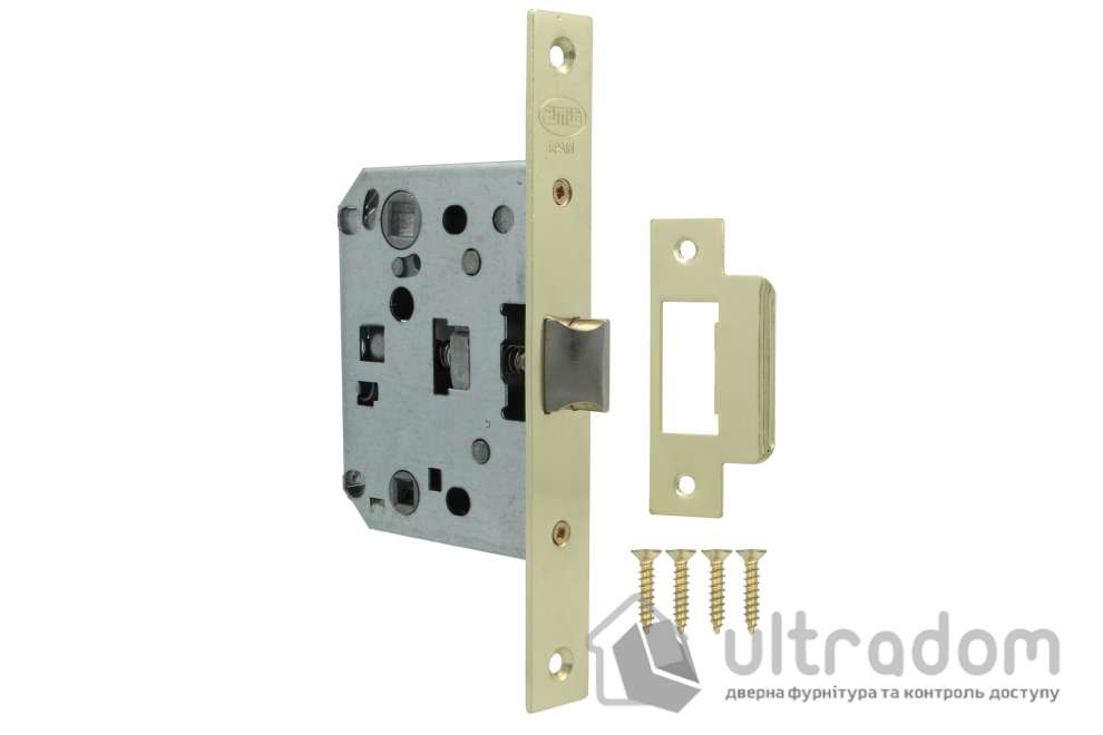 Врезной межкомнатный замок WC AMIG мод.3100U 70 мм, латунь (24592)