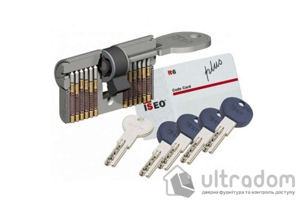 Цилиндр дверной ISEO R6 ключ-ключ, 60 мм