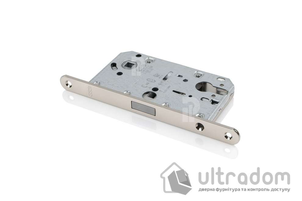Врезной магнитный замок PZ AGB Mediana Polaris XT, 85/50 мм, никель блестящий (B06103.50.06)