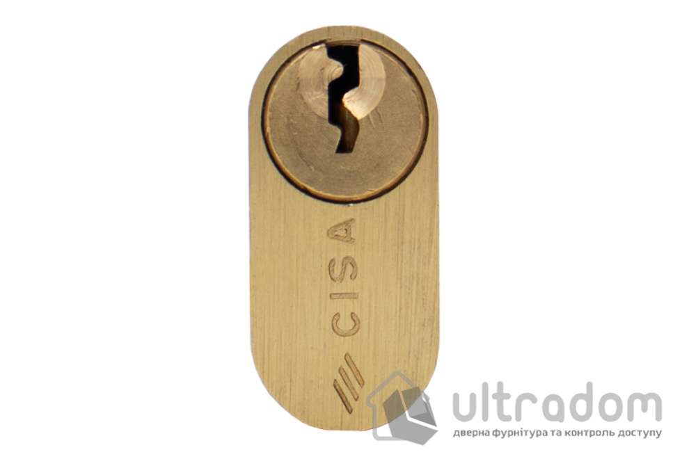 Цилиндр дверной CISA Oval 08210 ключ-ключ для электромех. замков, 80 мм