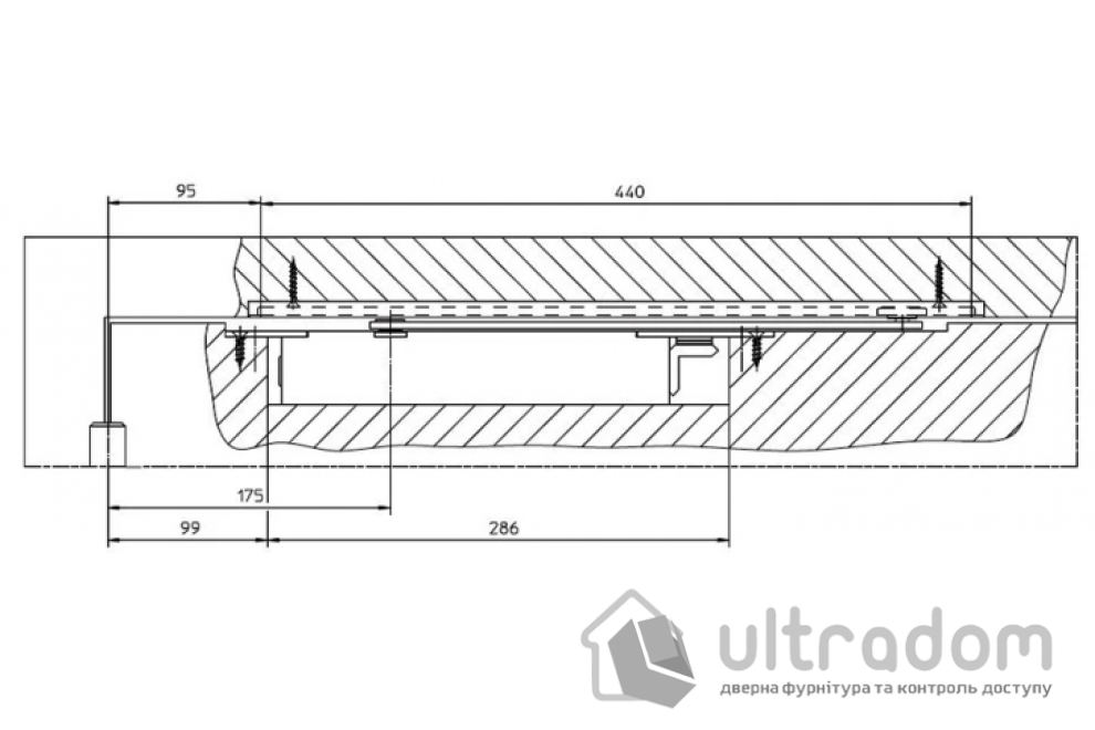 Доводчик встраиваемый Geze Boxer  EN2-4, дверь до 120 кг c фиксацией 90°