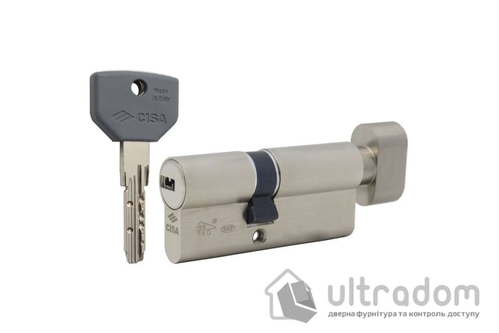 Цилиндр дверной CISA ASIX P8 ключ-тумблер, 60 мм