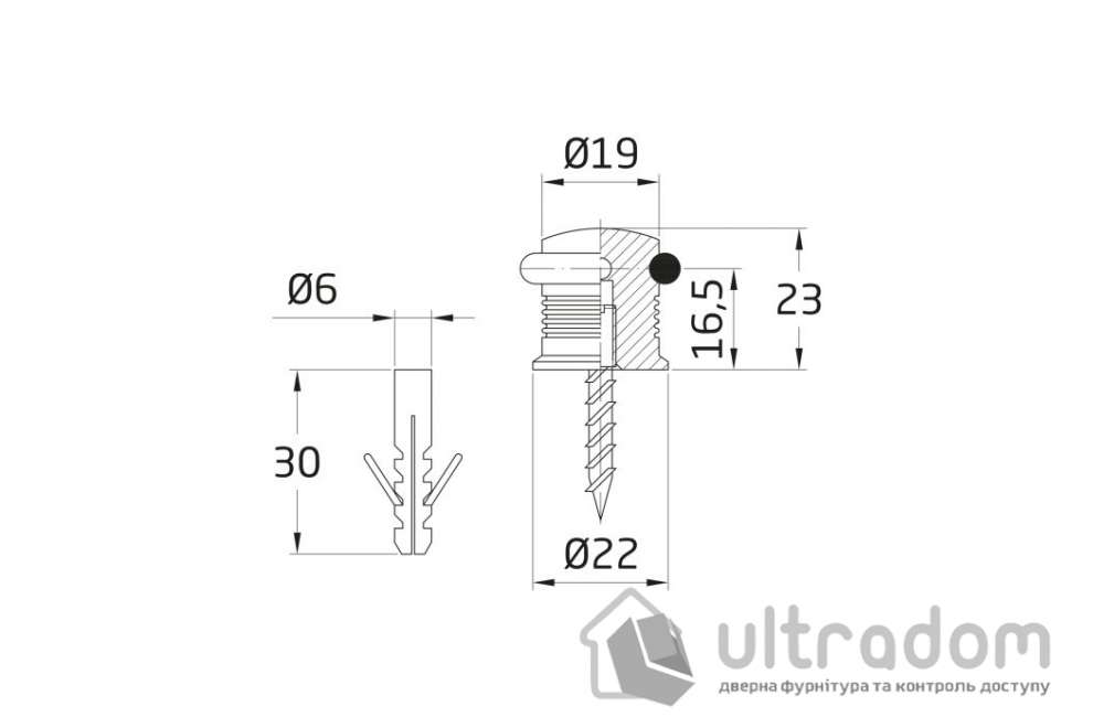 Дверной стопор AMIG мод. 204 античная бронза (5750)