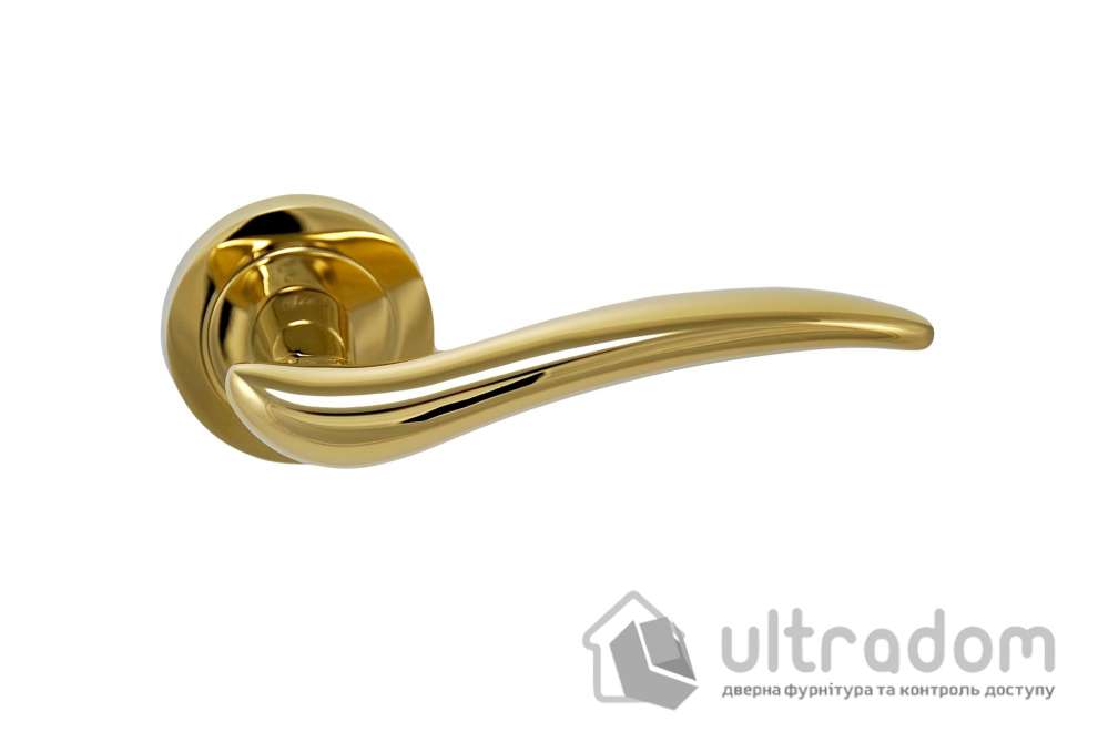 Ручка дверная на розетке SIBA APOLLO золото полированное (Z60 0 03 03)