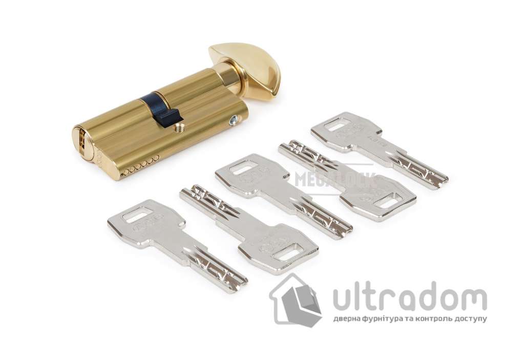 Цилиндр AGB SCUDO 5000 PS 75 мм (30/45Т) ключ/тумблер латунь (СА2001.40.25)