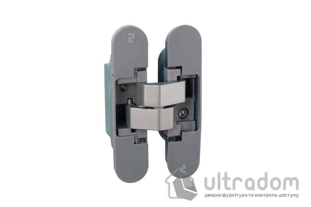 Скрытая петля Profitlock PL150 3D – 24×110 мм, для дверей 40 кг, матовый хром (PL150.SC)
