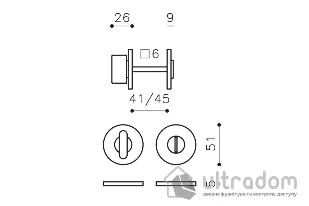 Фиксатор WC Olivari LINK BASSE хром глянцевый