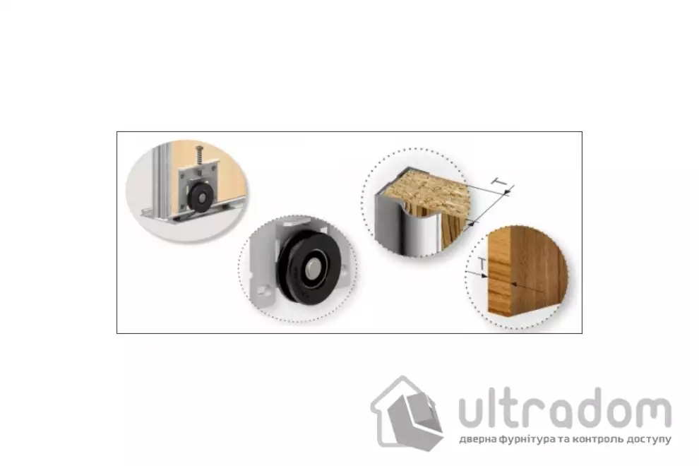 Комплект фурнитуры для шкафа-купе L1800*H2700 Valcomp ARES 3, 2 двери (212-136)