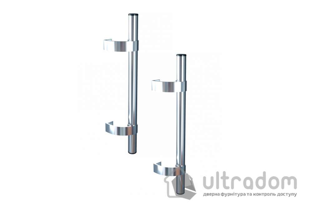 Ручка - скоба офисная ASTEX P-2 L500 D32 нержавеющая сталь/заглушка хром (P-2-St-SS)