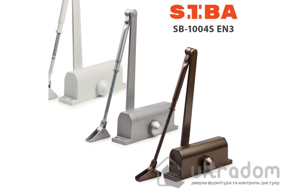 SIBA Доводчик дверной EN3 40-60 кг с фиксацией