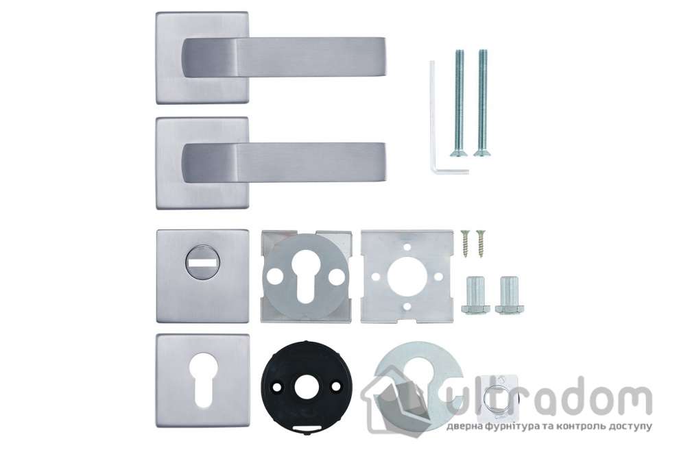 Фурнитура защитная ROSTEX R/H mov-mov DIN SQUARE нержавеющая сталь