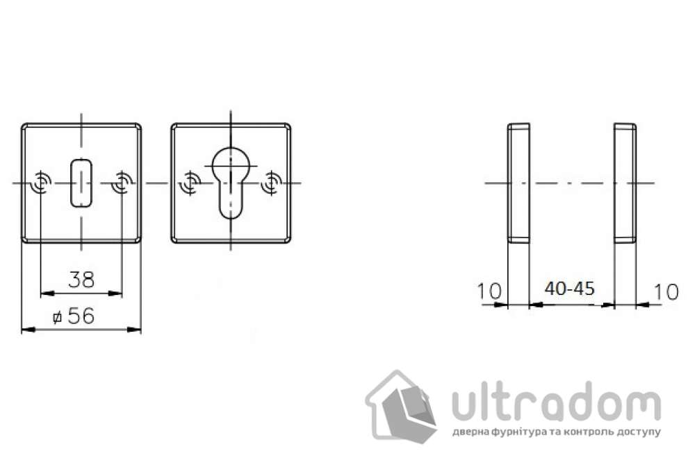 Накладка ROSTEX H56 PZ SQUARE