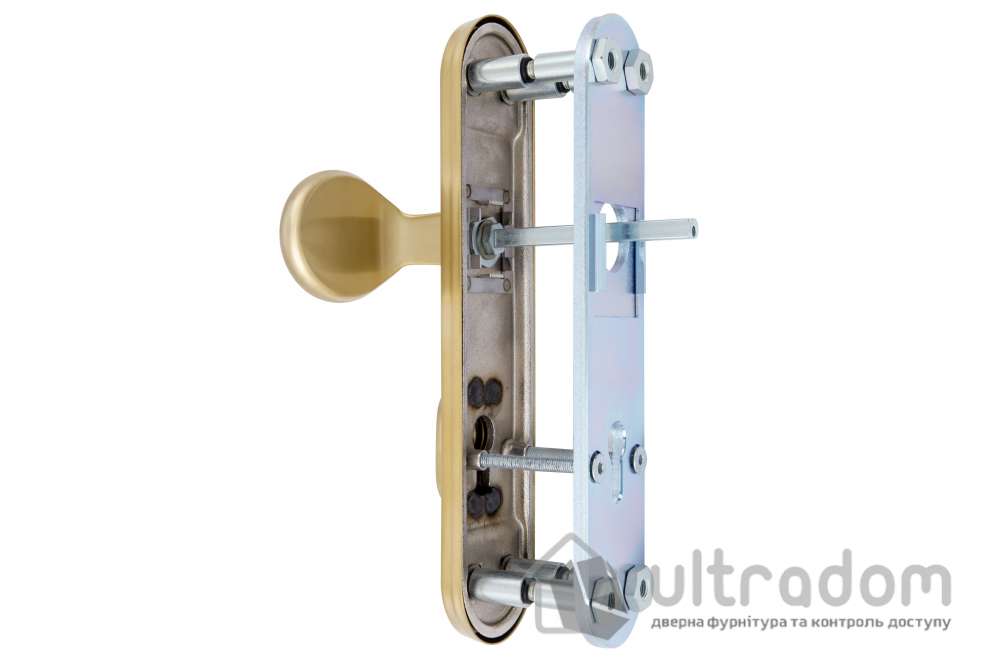 Фурнитура защитная ROSTEX SOLID-PRO+ F 4 клас ручка-кноб 90 мм титан PVD