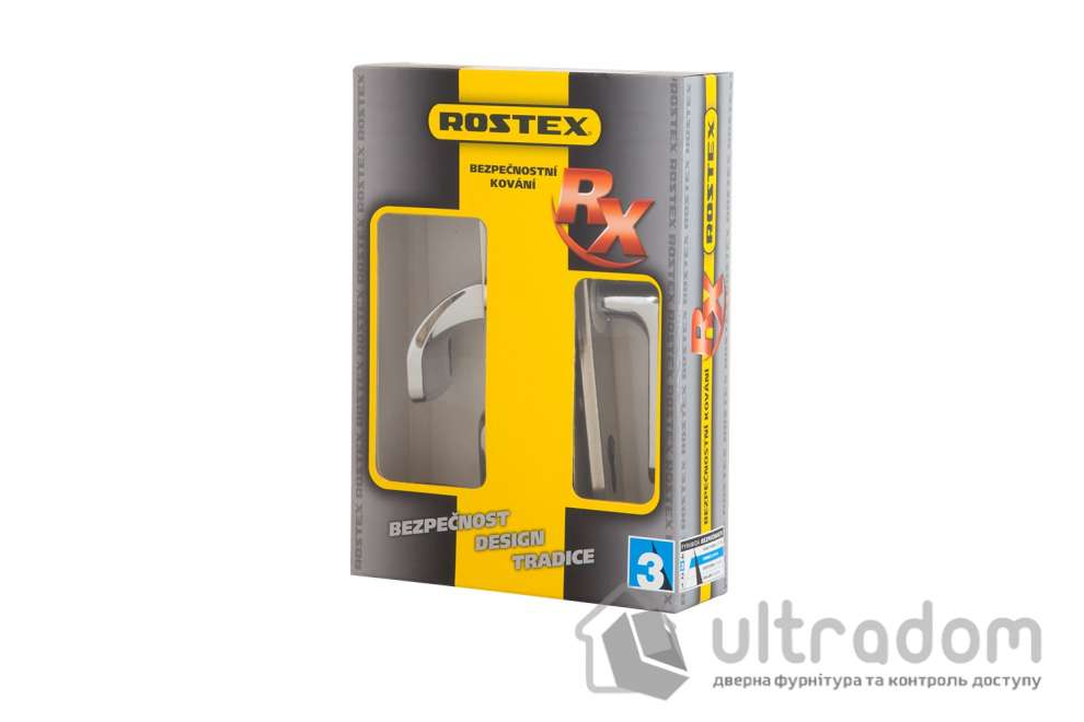Фурнитура защитная ROSTEX RX-40 Exclusive 3 класс  хром полир с фикс. ручкой 85-90