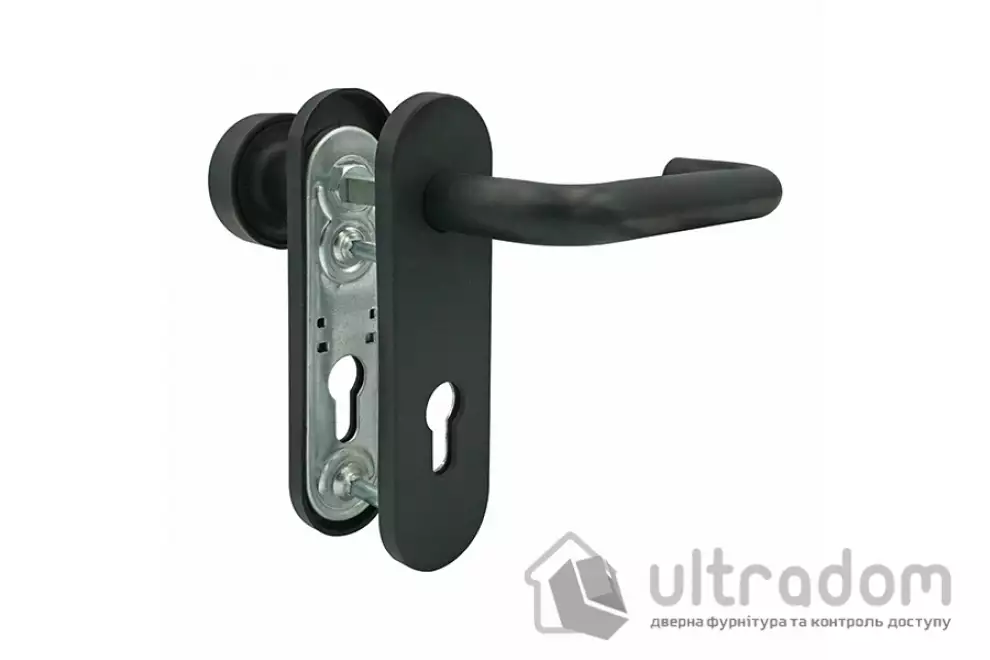 Ручки противопожарные MARVON SP6 72мм, чёрный матовый