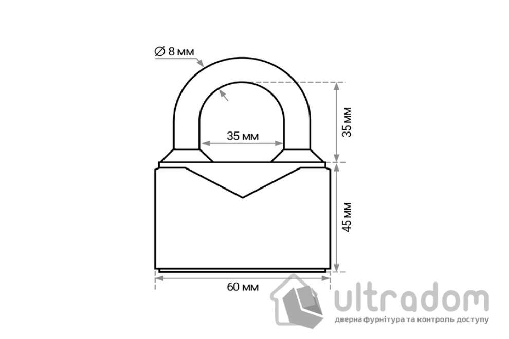Замок навесной Авантек LXCP 60