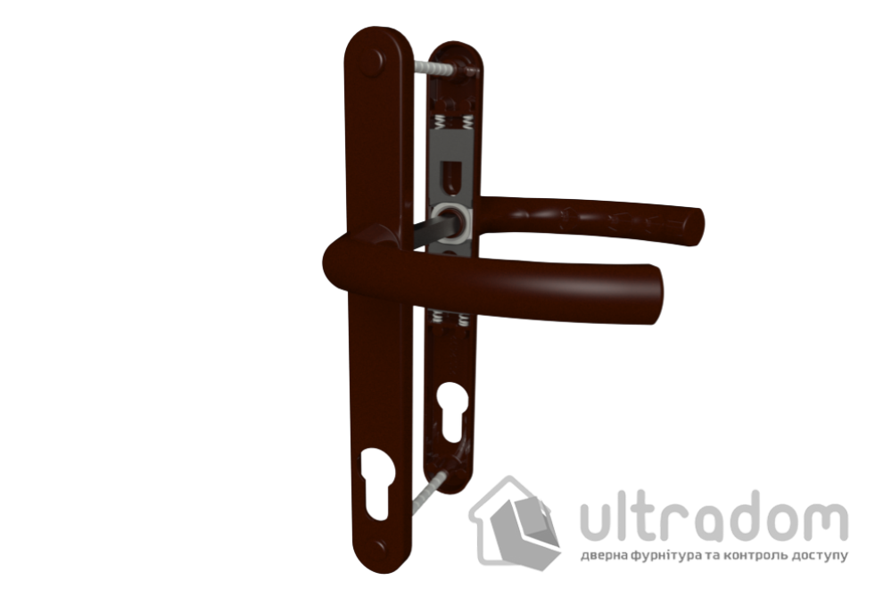 Нажимной гарнитур ASTEX Antey DHS 92/26/200 мм с фиксирующей пружиной, коричневый (PL000189)