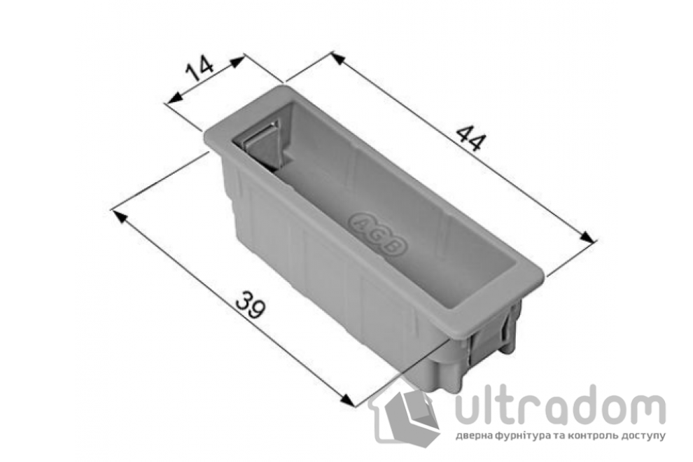 Ответная часть EASY-FIX для замков AGB Polaris с магнитным вкладышем XT, латунь (B01402.96.03+B02402.94.14)