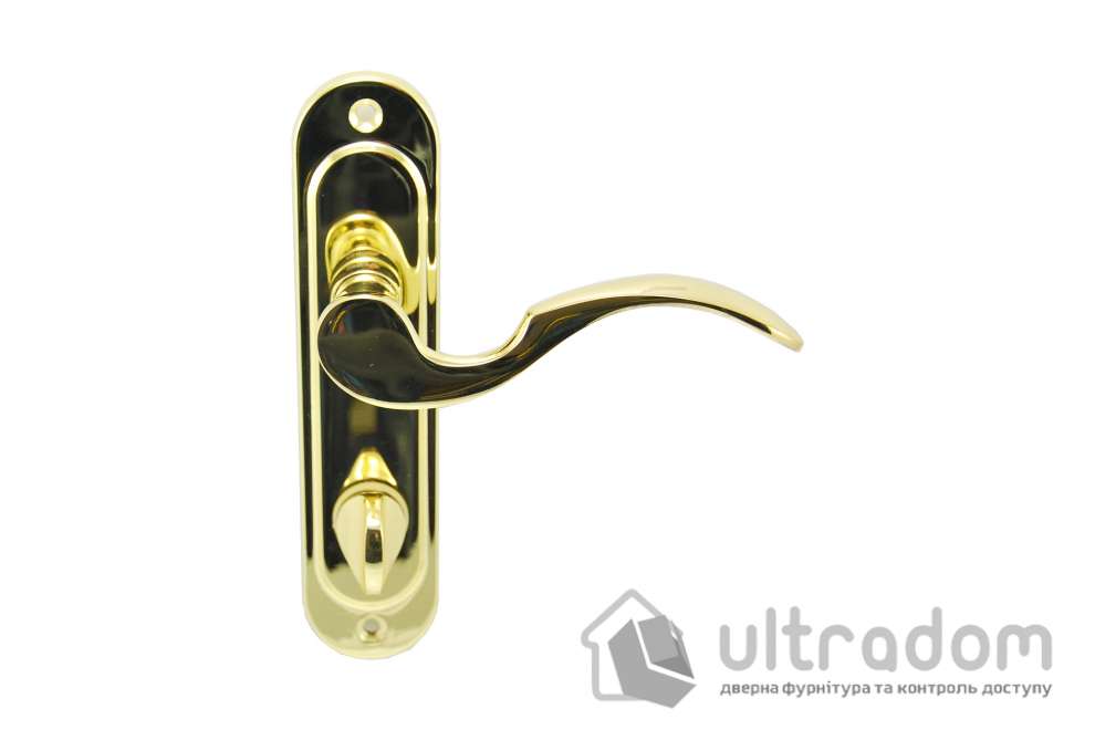 Комплект межкомнатных ручек SIBA Osimo WC 62 мм с механизмом, полированная латунь (Z09-5K-01-01+105070PB)