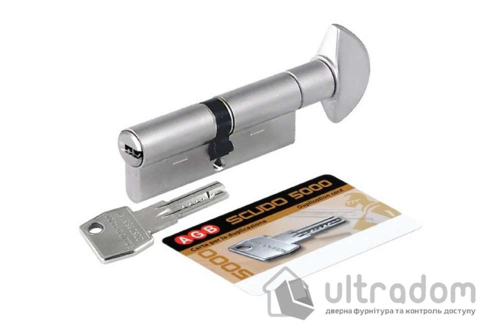Цилиндр замка AGB SCUDO 5000 95 мм, PS ключ-тумблер
