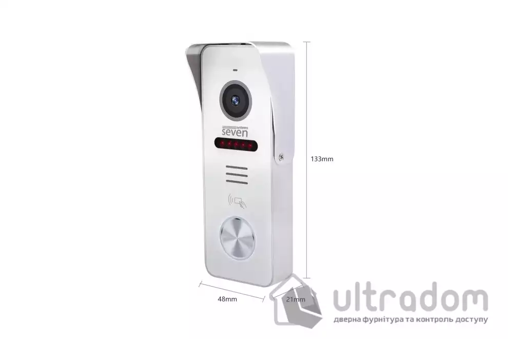 Вызывная панель домофона со встроенным считывателем карт EM-Marin SEVEN CP-7502F RFID white