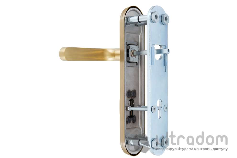 Фурнитура защитная ROSTEX SOLID-PRO+ F 4 класс ручка-кноб 90 мм титан PVD