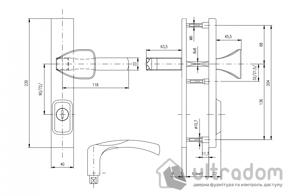 Дверная ручка ROSTEX RN1/RN4 RN ручка-кноб 90 мм нержавеющая сталь