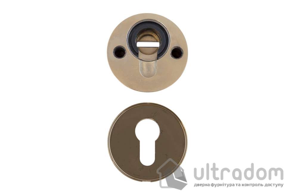 Броненакладка для цилиндра Mul-T-Lock SL3, латунь полированная