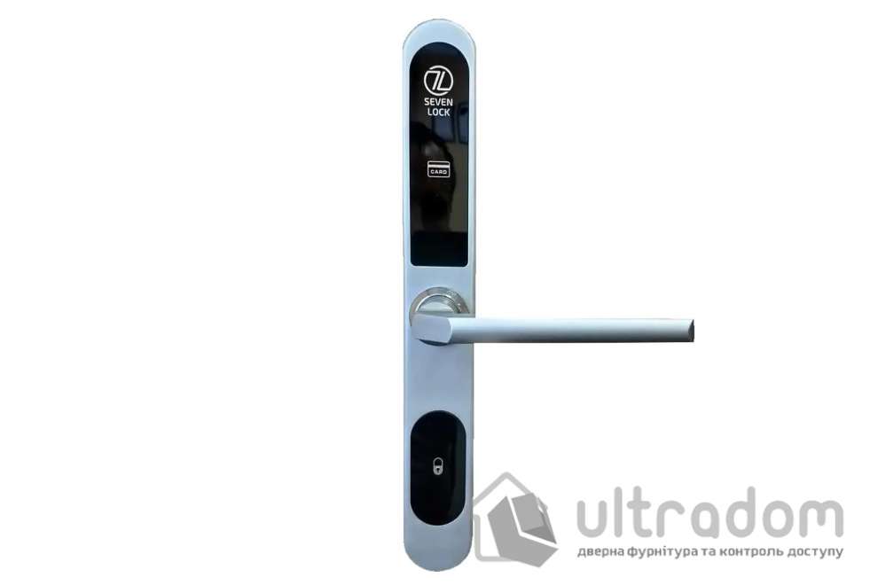 Электронный RFID замок для гостиниц, отелей и хостелов SEVEN LOCK SL-7737S ID EM silver