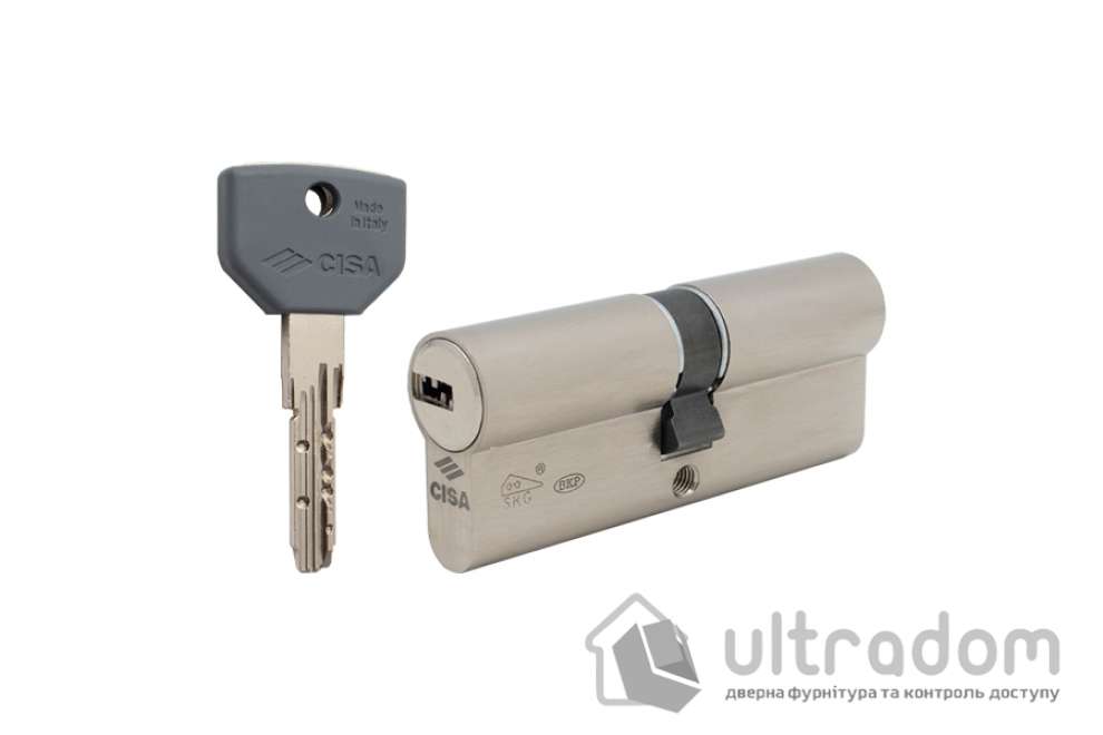 Цилиндр дверной CISA ASIX P8 ключ-ключ, 80 мм