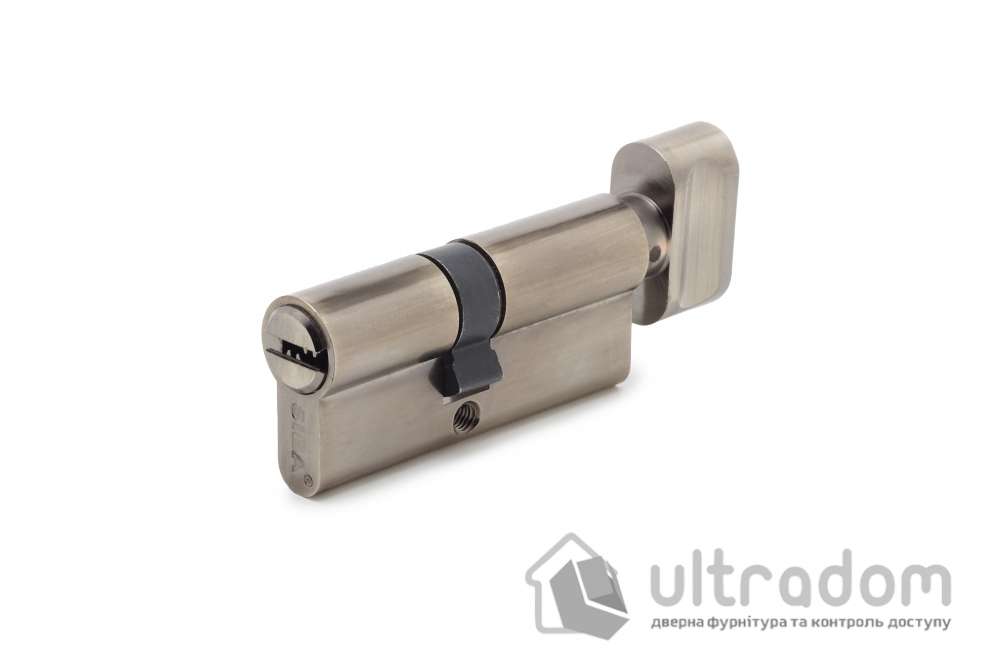 Цилиндр дверной SIBA ключ-вороток 60 мм античная бронза (25.10.25/BTABZ)