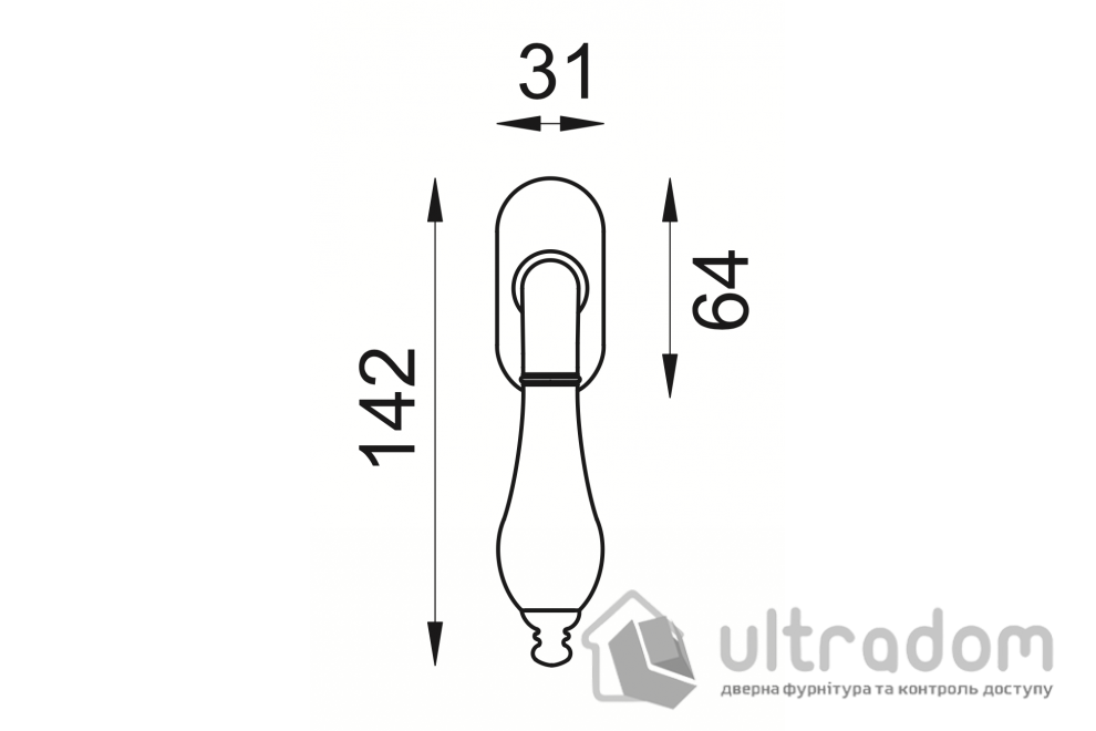Ручка оконная DND by Martinelli MONICA  462