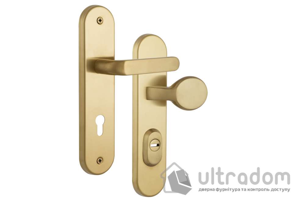 Фурнитура защитная ROSTEX SOLID-PRO+ F 4 клас ручка-кноб 90 мм титан PVD