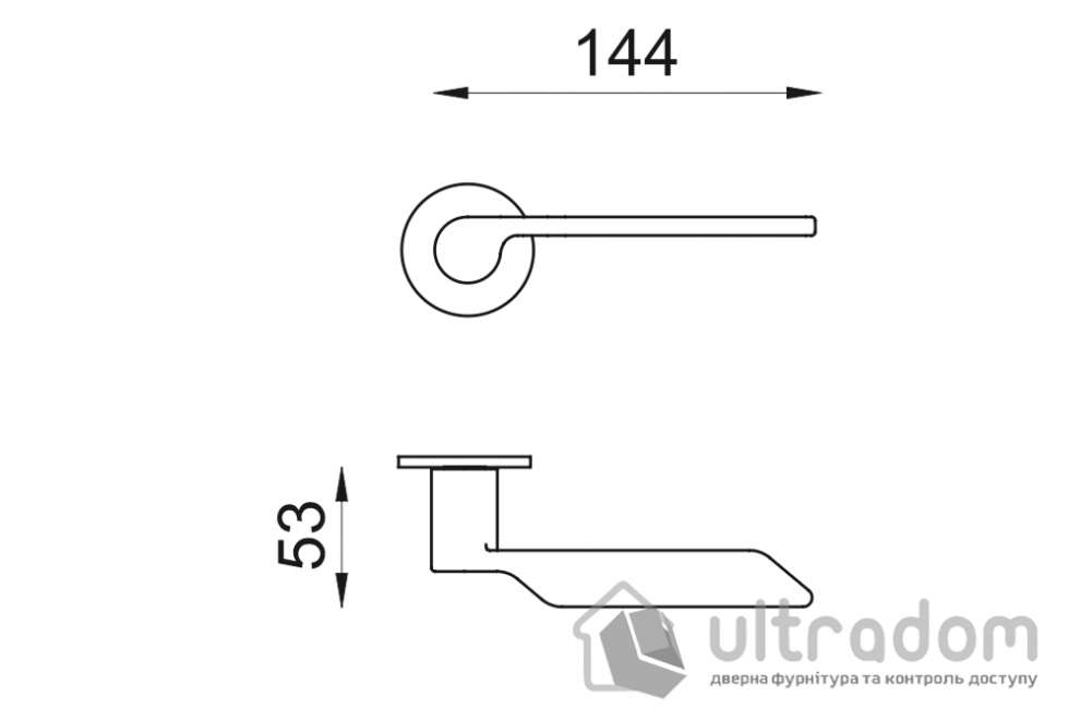 Дверная ручка на розетке DND by Martinelli LEVANTE, матовый хром PCS (LE40-PCS)