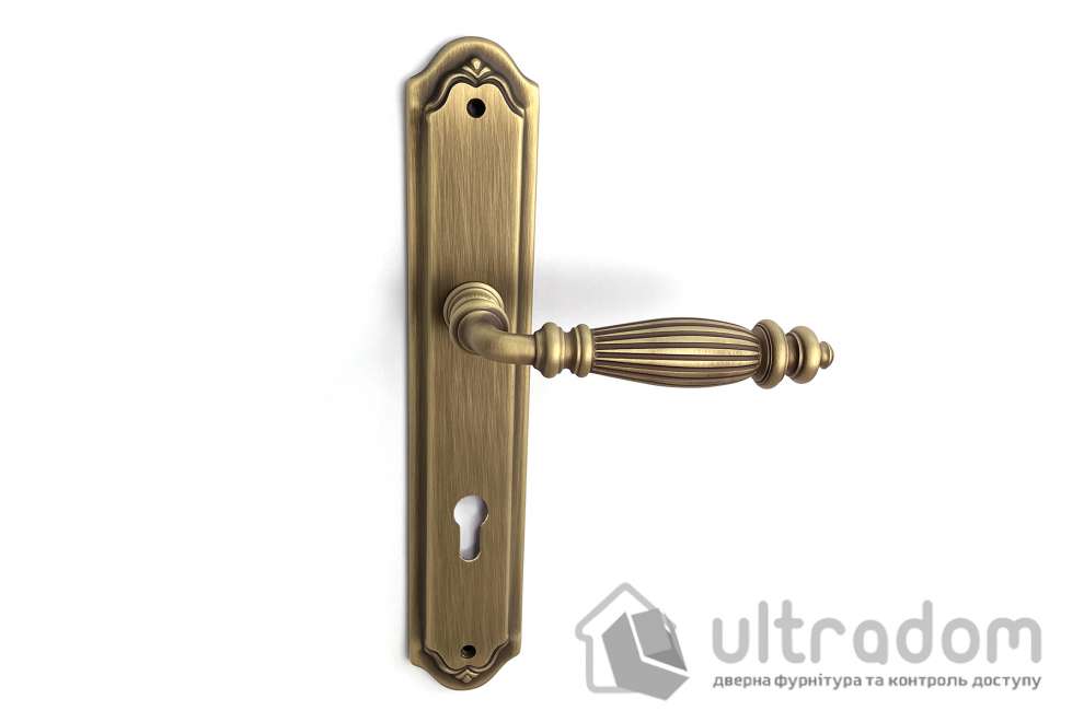 Дверная ручка на планке Fadex Siena Groove 404/P04(Firenze) бронза матовая