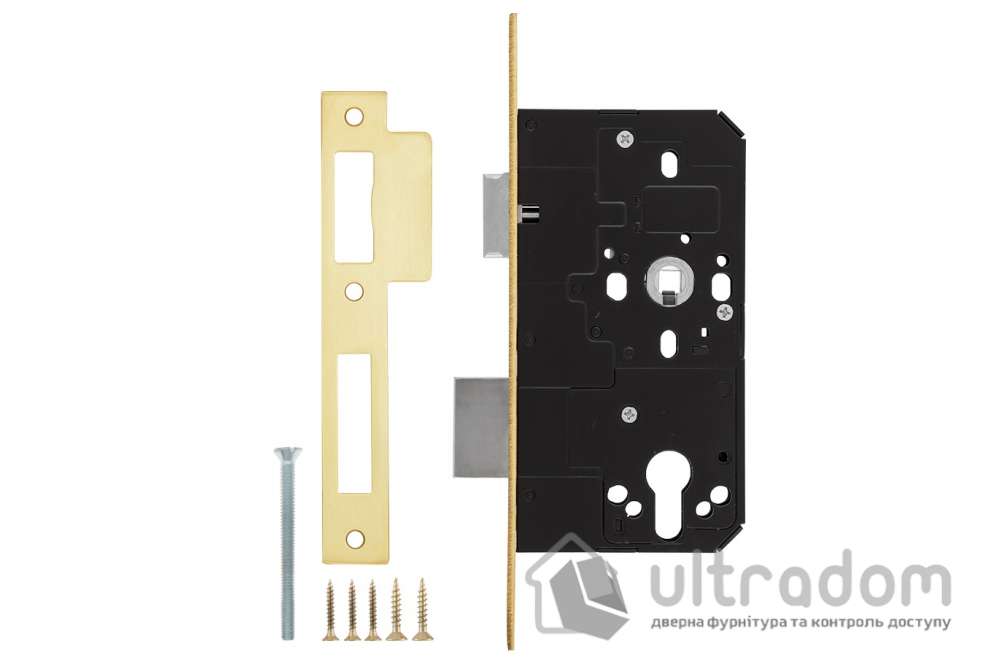 Замок врезной SANTOS 1-WAY DIN 785 PB UNIV BS60мм 85мм SP