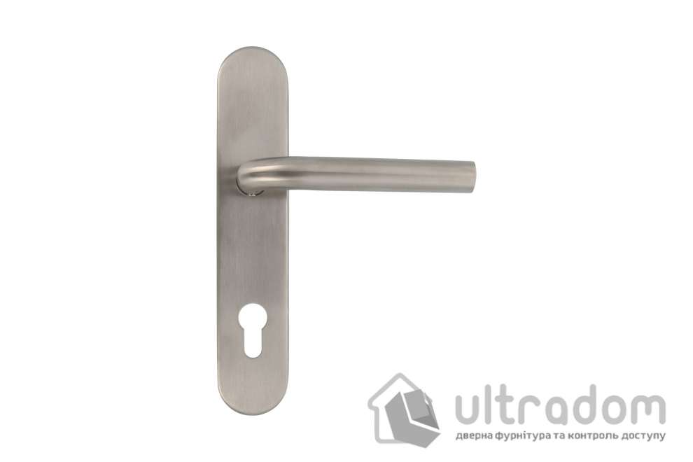 Дверная ручка на планке AMIG mod. 4PXB85, нержавеющая сталь (15927)