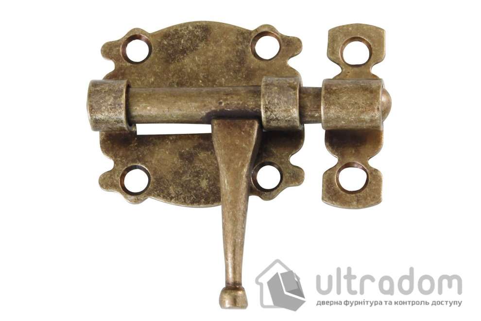 Шпингалет накладной, кованый AMIG мод.484 бронза