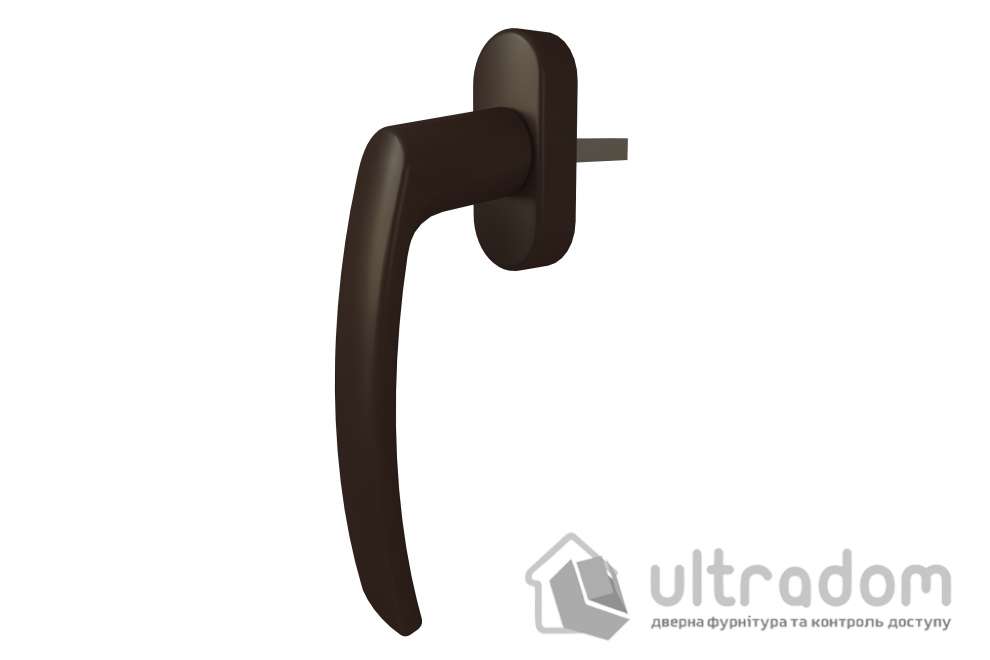 Ручка оконная ASTEX Venera WH 010, коричневая (WH 010/37-RAL8019)