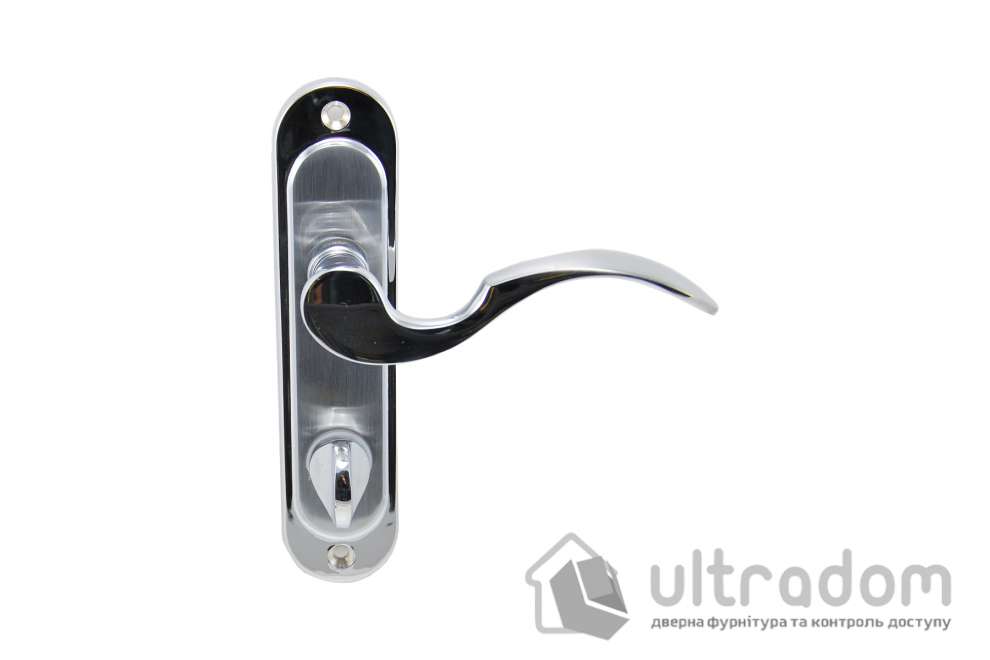 Комплект межкомнатных ручек SIBA Osimo WC 62 мм с механизмом, матовый хром/хром (Z09-5K-07-05+105070SN)