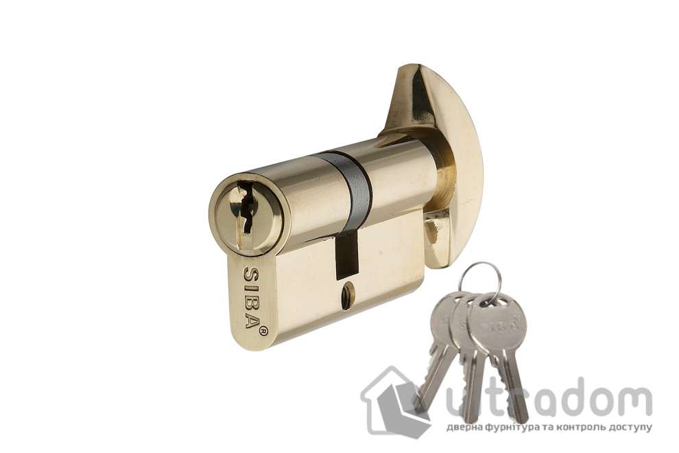 Цилиндр дверной SIBA английский ключ-тумблер 60 мм
