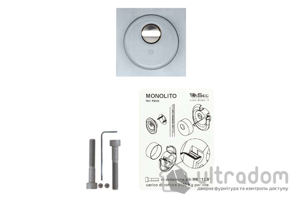 Протектор защитный DISEC MONOLITO KRIPTON SFERIK BDT250 25 мм внешний, матовый хром