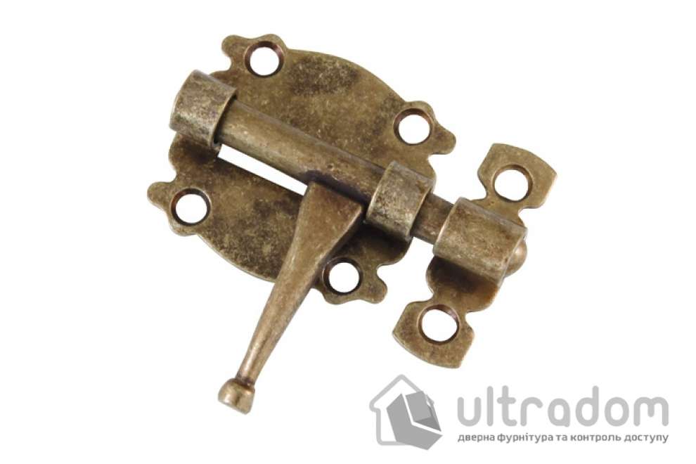 Шпингалет накладной, кованый AMIG мод.484 бронза