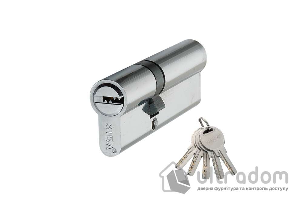 Цилиндр дверной SIBA перфорированный ключ-ключ 80 мм