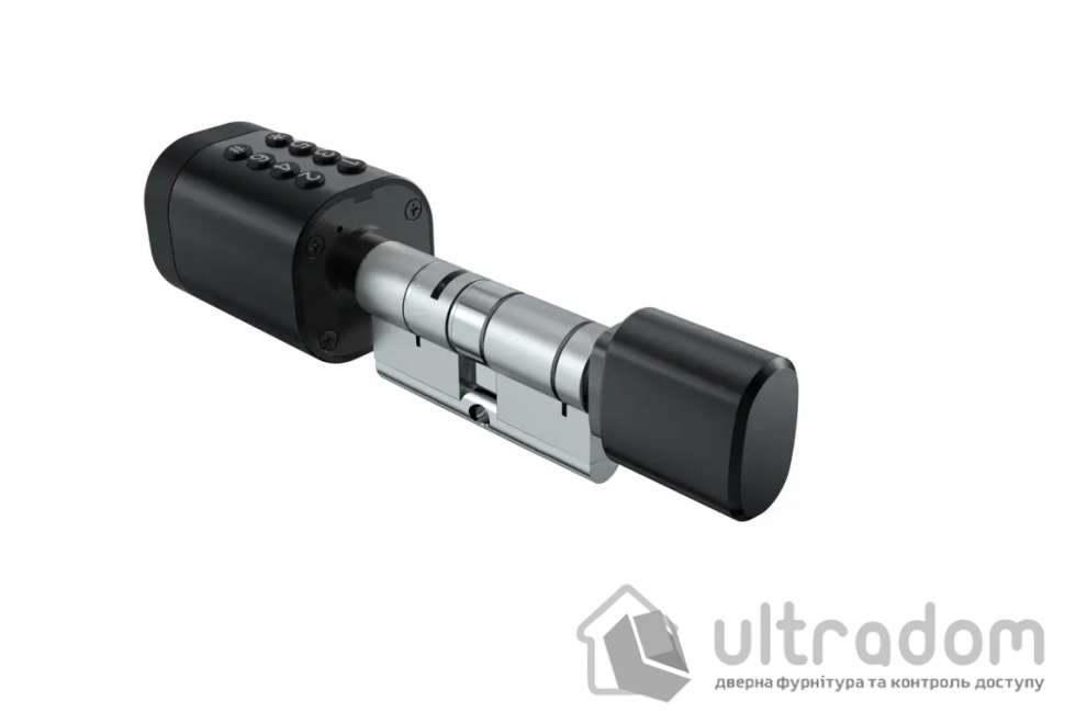 Умный биометрический замок (цилиндр) SEVEN LOCK SL-7774BF (100-150мм) black