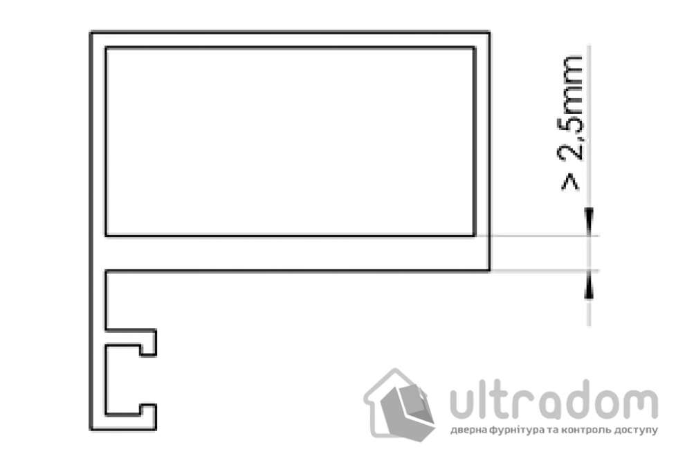 Ответная часть в короб WALA ALU2 (W ALU2)
